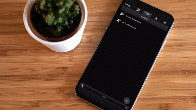 dsgvo konformer sicherer Messenger Animation von mRay app